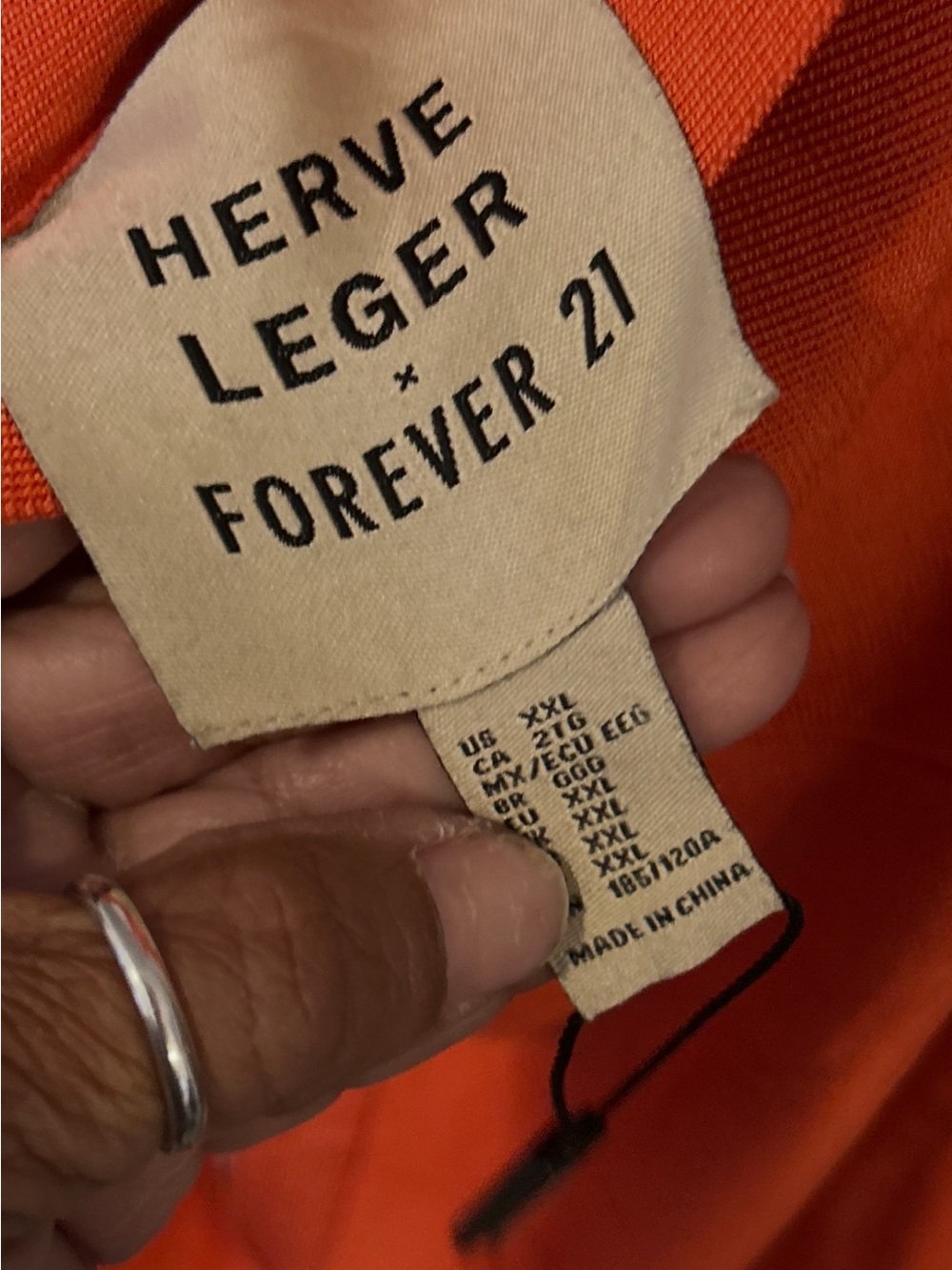 Herve Leger x Forever 21 Backless Dress in Bright Orange